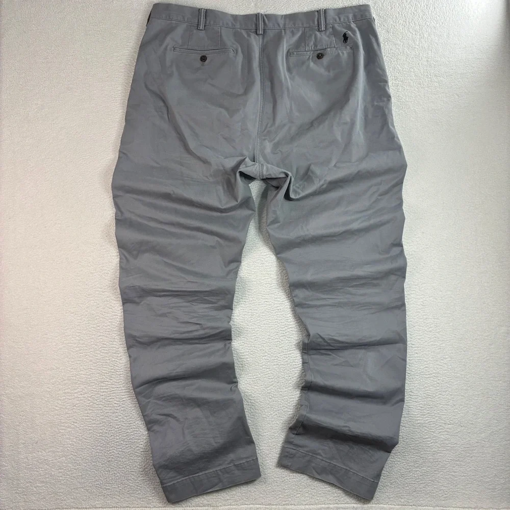 Polo Ralph Lauren Chino Pant Men 40x36 Gray Stretch Classic Tall Business Casual